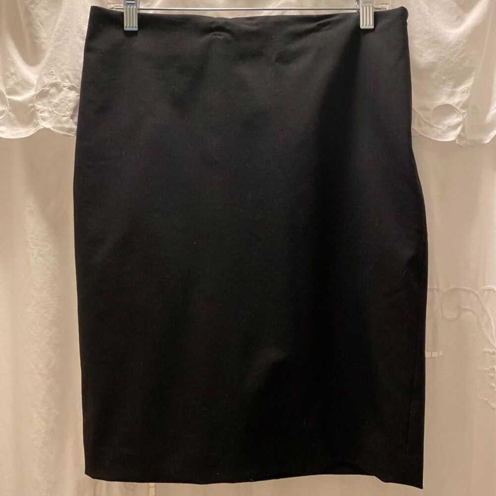 NWT Loft Black Wool Lined Pencell Skirt Women Size 6